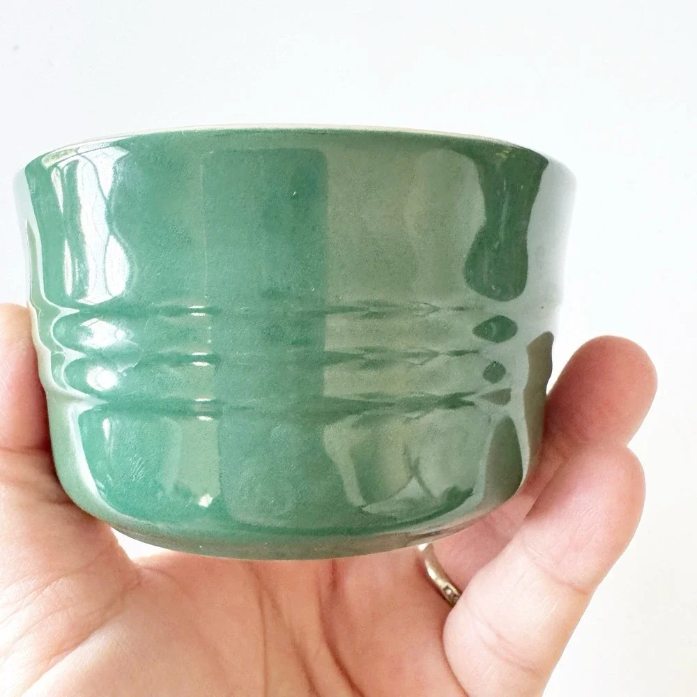 Le Creuset Stoneware Ramekins One Green One Orange Baking  Kitchen Bakeware Fall